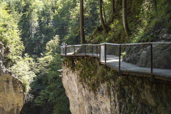 Holzwege in der Rappenlochschlucht Holzwege in der Rappenlochschlucht