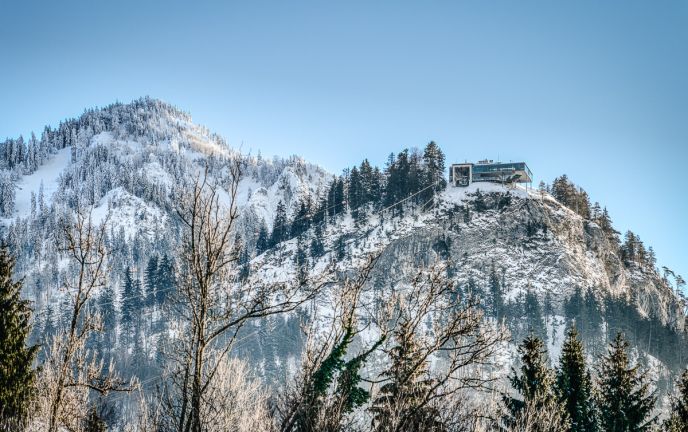 Blick auf Karren Bergstation im Winter Blick auf Karren Bergstation im Winter