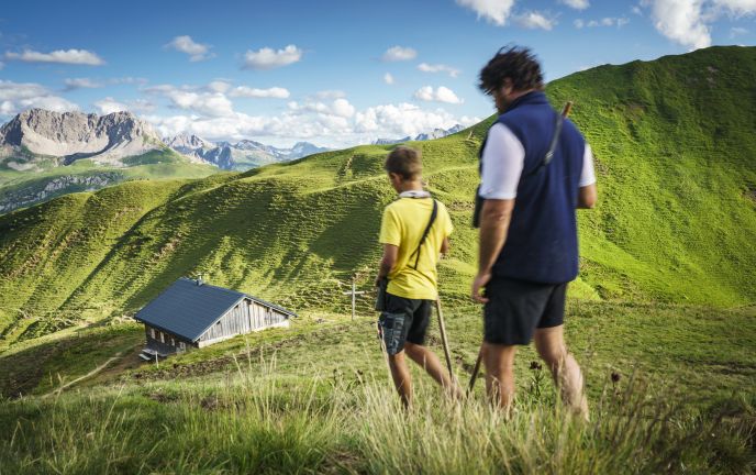 Wandern auf die Bärguntalpe im Kleinwalsertal